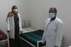 Doctors wearing mask in ward